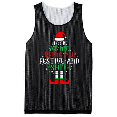 Funny Look At Me Being All Festive And Shits Mesh Reversible Basketball Jersey Tank