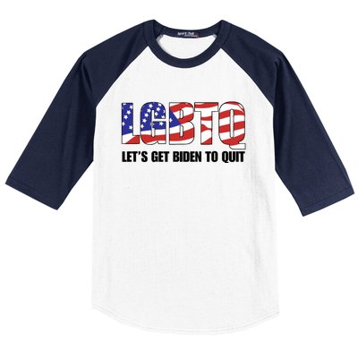 Funny LGBTQ Anti Biden Lets Get Biden To Quite Quote Tee Baseball Sleeve Shirt