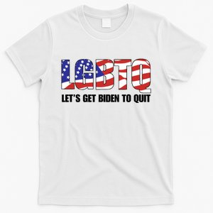 Funny LGBTQ Anti Biden Lets Get Biden To Quite Quote Tee T-Shirt