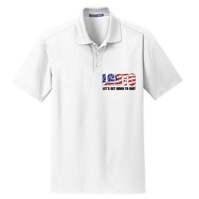 Funny LGBTQ Anti Biden Lets Get Biden To Quite Quote Tee Dry Zone Grid Polo