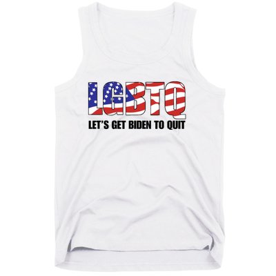 Funny LGBTQ Anti Biden Lets Get Biden To Quite Quote Tee Tank Top