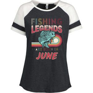 Fishing Legends Are Born In June Enza Ladies Jersey Colorblock Tee