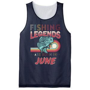 Fishing Legends Are Born In June Mesh Reversible Basketball Jersey Tank