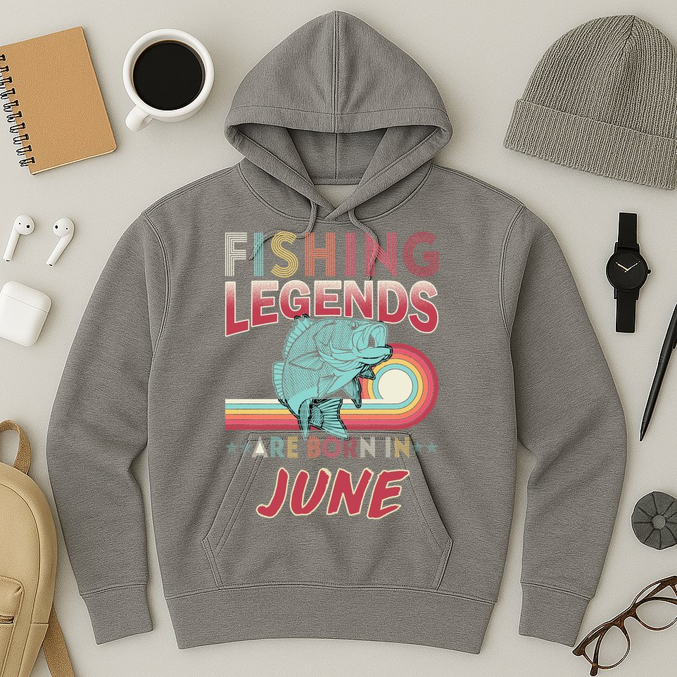 Fishing Legends Are Born In June Hoodie