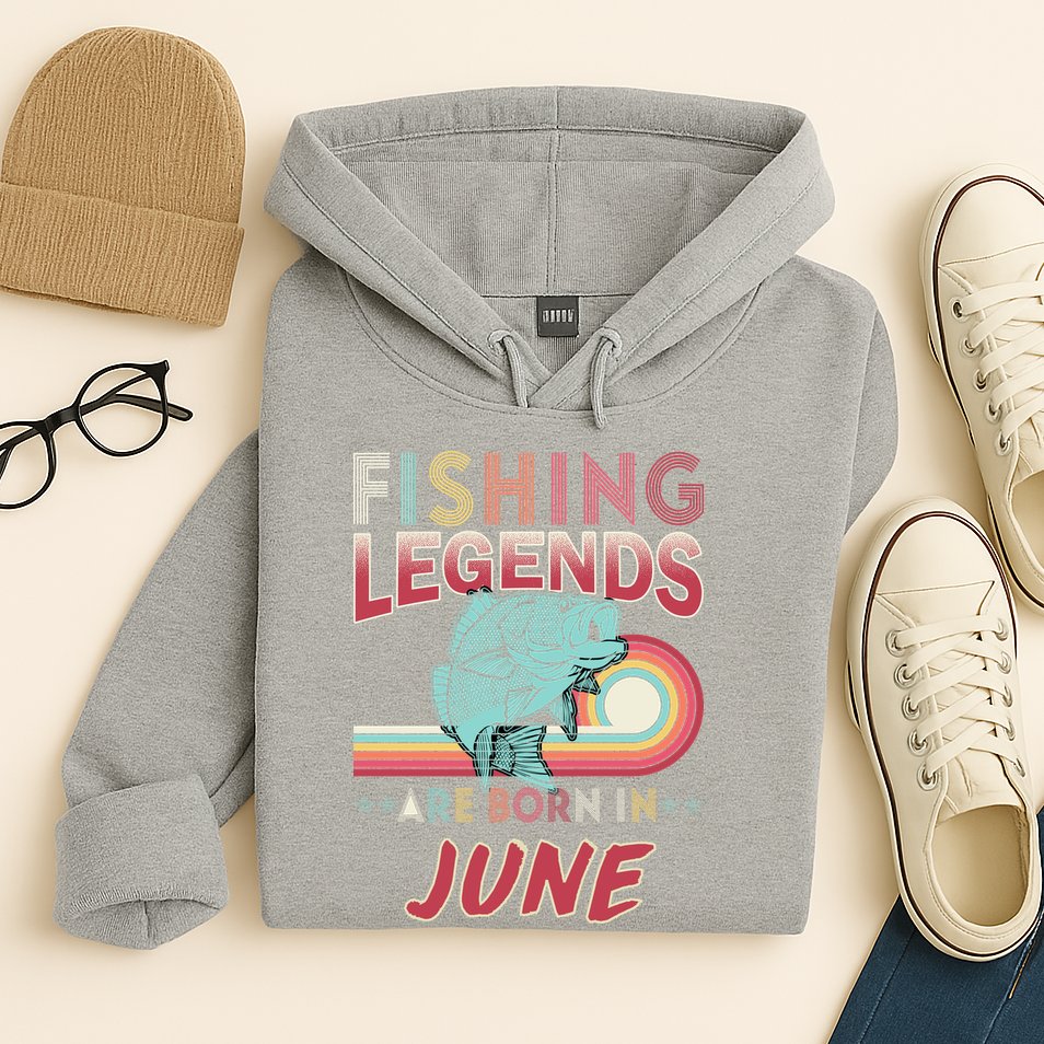 Fishing Legends Are Born In June Hoodie