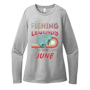 Fishing Legends Are Born In June Womens CVC Long Sleeve Shirt