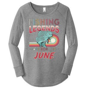 Fishing Legends Are Born In June Women's Perfect Tri Tunic Long Sleeve Shirt