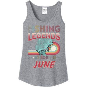 Fishing Legends Are Born In June Ladies Essential Tank