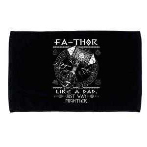 Fathor Like A Dad Just Way Mightier Fathers Day Viking Microfiber Hand Towel