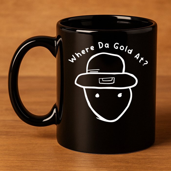 Funny Leprechaun Amateur Sketch Meme St Patricks Day 2024 11oz C Handle Ceramic Mug