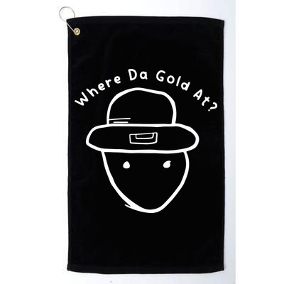 Funny Leprechaun Amateur Sketch Meme St Patricks Day 2024 Golf Towel