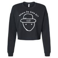 Funny Leprechaun Amateur Sketch Meme St Patricks Day 2024 Cropped Pullover Crew
