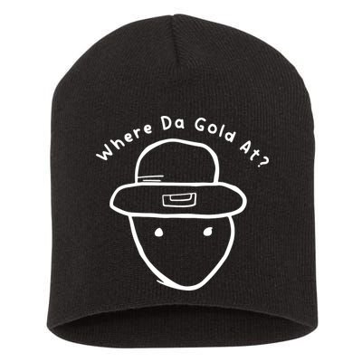 Funny Leprechaun Amateur Sketch Meme St Patricks Day 2024 Short Acrylic Beanie