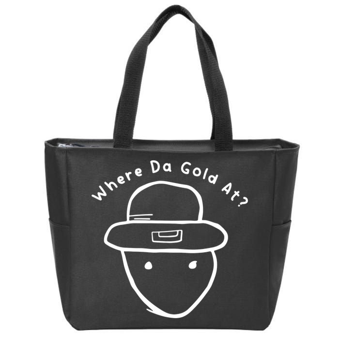Funny Leprechaun Amateur Sketch Meme St Patricks Day 2024 Zip Tote Bag