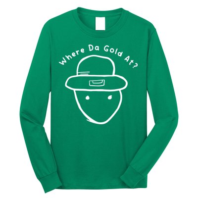 Funny Leprechaun Amateur Sketch Meme St Patricks Day 2024 Long Sleeve Shirt
