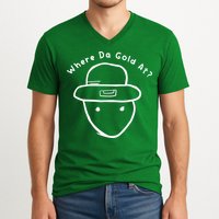 Funny Leprechaun Amateur Sketch Meme St Patricks Day 2024 V-Neck T-Shirt