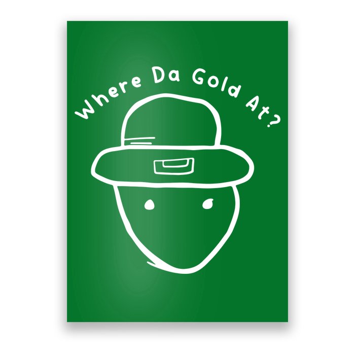 Funny Leprechaun Amateur Sketch Meme St Patricks Day 2024 Poster