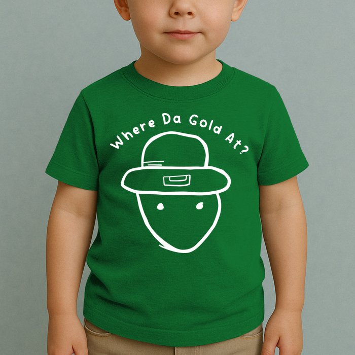 Funny Leprechaun Amateur Sketch Meme St Patricks Day 2024 Toddler T-Shirt