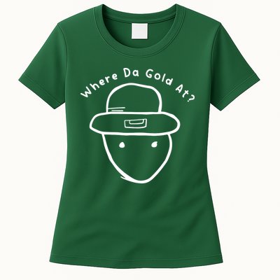 Funny Leprechaun Amateur Sketch Meme St Patricks Day 2024 Womens T-Shirt