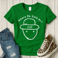 Funny Leprechaun Amateur Sketch Meme St Patricks Day 2024 Womens T-Shirt