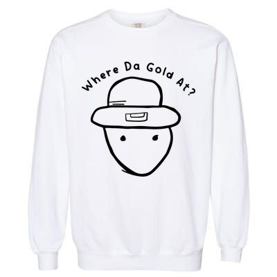 Funny Leprechaun Amateur Sketch Meme St Patricks Day 2024 Garment-Dyed Sweatshirt