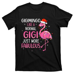 Flamingo Like A Normal Gigi Christmas Lights Grandma T-Shirt