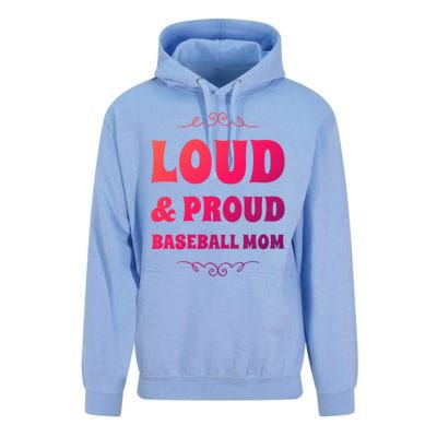 Funny Loud And Proud Baseball Moms Sports Mom Mother Humor Gift Unisex Surf Hoodie