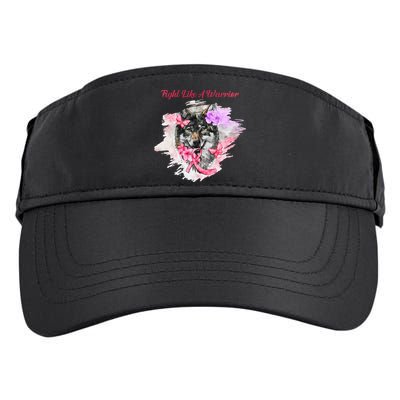 Fight Like A Warrior Wolf Pink Ribbon Breast Cancer Adult Drive Performance Visor
