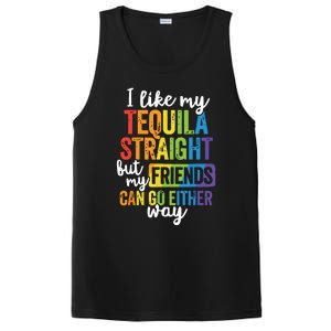 Funny Lgbt Ally Gift Tequila Straight Friends Go Either Way PosiCharge Competitor Tank