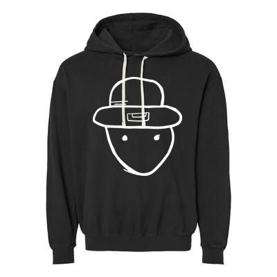Funny Leprechaun Amateur Sketch Meme St Patricks Day 2024 Garment-Dyed Fleece Hoodie