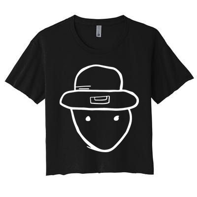 Funny Leprechaun Amateur Sketch Meme St Patricks Day 2024 Crop Top