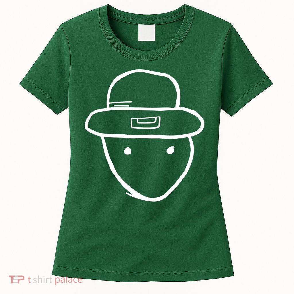 Funny Leprechaun Amateur Sketch Meme St Patricks Day 2024 Womens T-Shirt