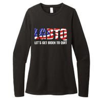 Funny LGBTQ Anti Biden Lets Get Biden To Quite Womens CVC Long Sleeve Shirt