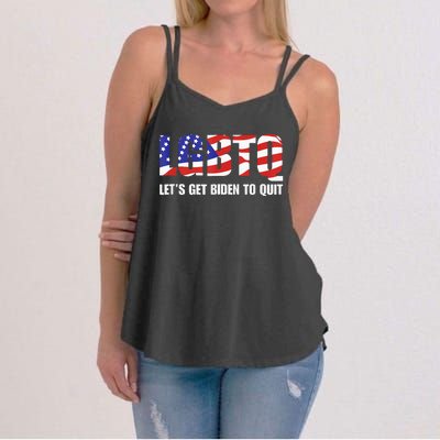 Funny LGBTQ Anti Biden Lets Get Biden To Quite Women's Strappy Tank