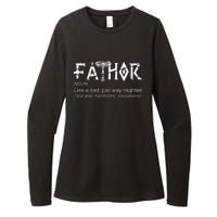 Fathor Like A Dad Just Way Mightier Father's Day Viking Womens CVC Long Sleeve Shirt