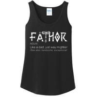 Fathor Like A Dad Just Way Mightier Father's Day Viking Ladies Essential Tank