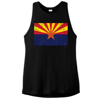 Flag of Arizona Vintage Ladies PosiCharge Tri-Blend Wicking Tank