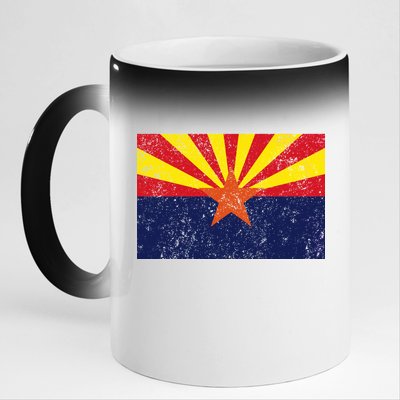 Flag of Arizona Vintage 11oz Black Color Changing Mug