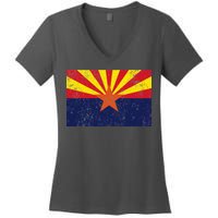 Flag of Arizona Vintage Women's V-Neck T-Shirt