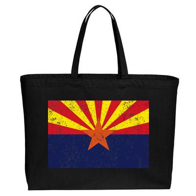 Flag of Arizona Vintage Cotton Canvas Jumbo Tote