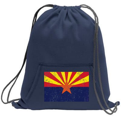 Flag of Arizona Vintage Sweatshirt Cinch Pack Bag