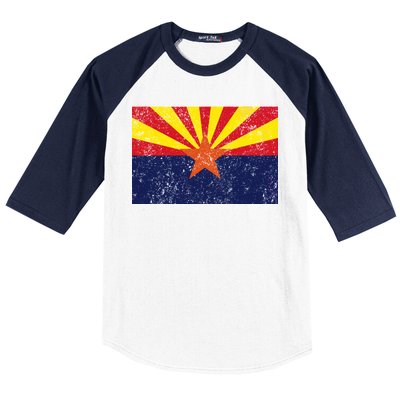 Flag of Arizona Vintage Baseball Sleeve Shirt