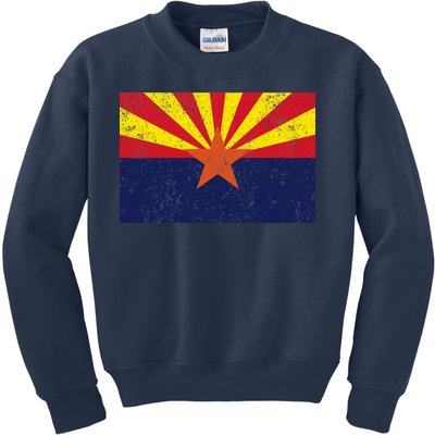 Flag of Arizona Vintage Kids Sweatshirt