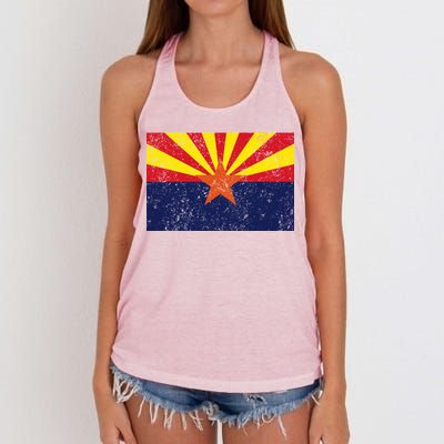 Flag of Arizona Vintage Women's Knotted Racerback Tank