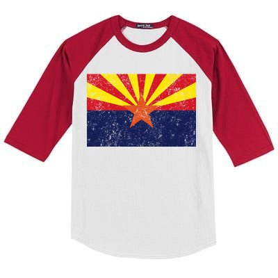 Flag of Arizona Vintage Kids Colorblock Raglan Jersey