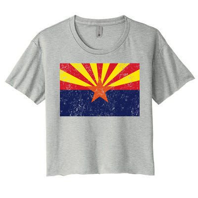 Flag of Arizona Vintage Women's Crop Top Tee