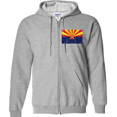 Flag of Arizona Vintage Full Zip Hoodie