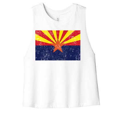 Flag of Arizona Vintage Women's Racerback Cropped Tank