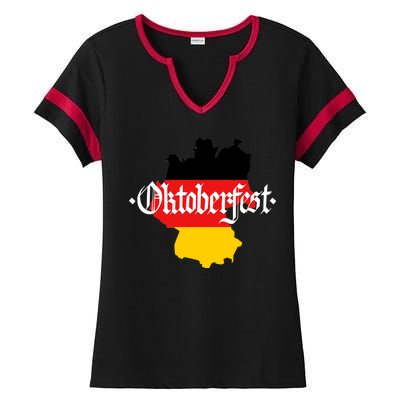 Flag of Oktoberfest Ladies Halftime Notch Neck Tee