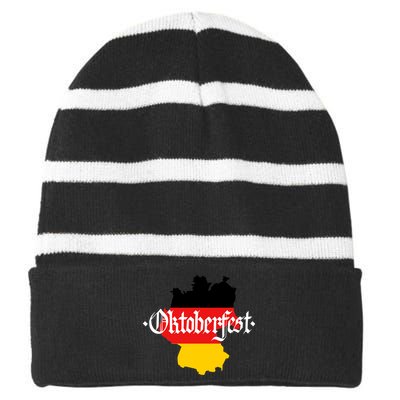 Flag of Oktoberfest Striped Beanie with Solid Band